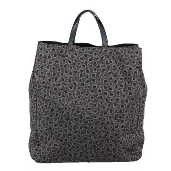 GUCCI Tote Bag Canvas Black Authentic - Picture 2 of 16